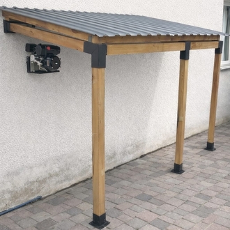 15° Eğimli Çatı Uzatma Ek Seti duvar montaj – 8x8 cm Çardak Pergola Bahçe gölgelik kamelya