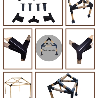 Garajı Carport Külübe Çatı Pergola Kamelya Montaj Aparatı 5x5 cm – Demir Bağlantı Braketi