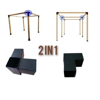 Ahşap Pergola Pergole 10x10cm 90° Kamelya Montaj Aparatı Demir Bağlantı Braket Bungalov Ev