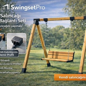 bahçe salıncak Montaj 8x8 demir profil bağlantı elemanları kiti 