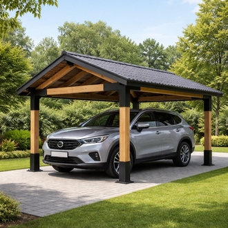 Garajı Carport Külübe Çatı Pergola Kamelya Montaj Aparatı 8x8 cm – Demir Bağlantı Braketi