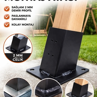 Bir adet salıncak ayak 8x8 cm montaj ayağı
