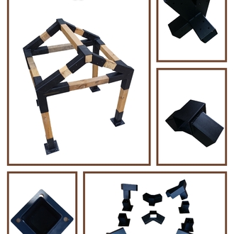Garajı Carport Külübe Çatı Pergola Kamelya Montaj Aparatı 8x8 cm – Demir Bağlantı Braketi