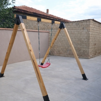 bahçe salıncak Montaj ayağı ile 8x8 demir profil bağlantı elemanları kiti