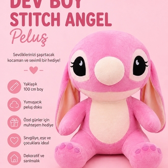DEV BOY STITCH ANGEL PELUŞ ( 100 cm ) SINIRLI STOK ‼️