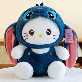 stitch kostümlü hello kitty peluş 30 cm