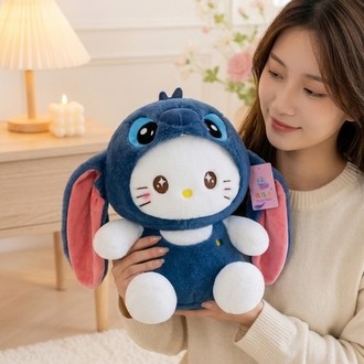 stitch kostümlü hello kitty peluş 30 cm