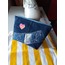 PEMBE KALPLI DENIM CLUTHC