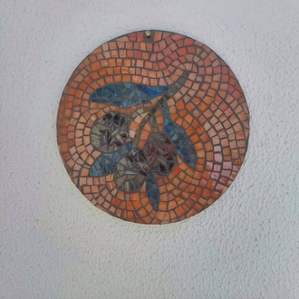 20cm Zeytin Mozaik Duvar Süsü