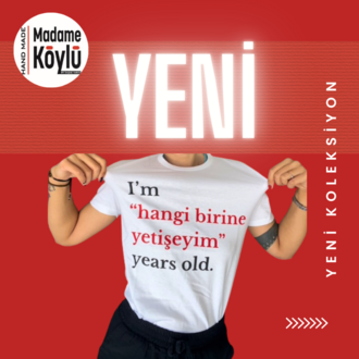 YAZI BASKILI BEYAZ T-SHIRT
