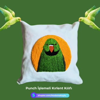 Punch İşlemeli Kırlent Kılıfı