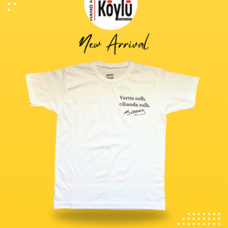 YAZI BASKILI BEYAZ T-SHIRT