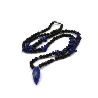 El Yapımı Lapis Lazuli Kolye – Modaya Uygun Doğal Taş Takı, Şık Hediye