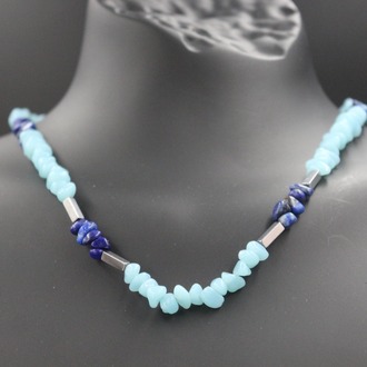 Lapis Lazuli & Aquamarine for Strength and Serenity – Handmade