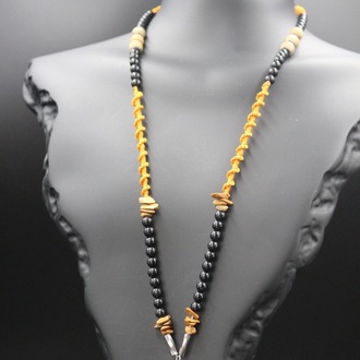 Sitrin Doğaltaş Örme Özel Tasarım Handmade Aksesuar Unisex Kolye