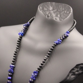 El Yapımı Lapis Lazuli Kolye – Modaya Uygun Doğal Taş Takı, Şık Hediye