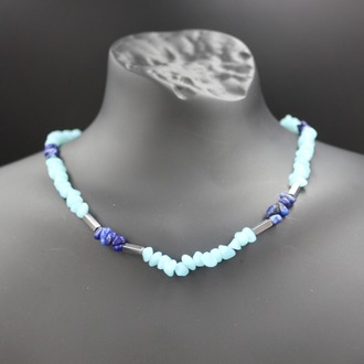Lapis Lazuli & Aquamarine for Strength and Serenity – Handmade