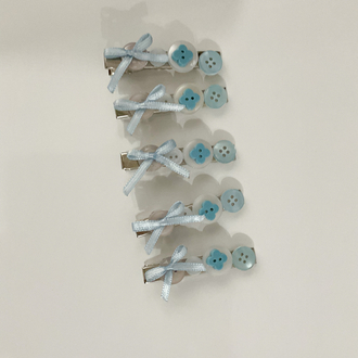 Button hair clips 