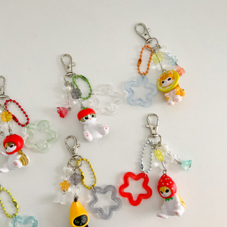 Mofusand fruit keychans