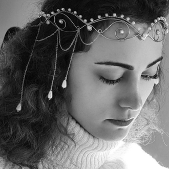 İncili Düğün Seti(Taç- Yaka iğnesi)