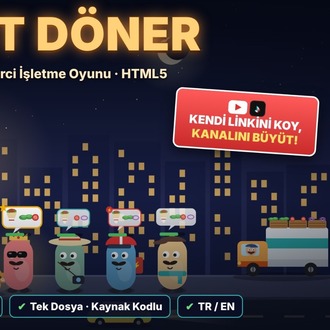 GIANT DÖNER – HTML5 DÖNERCİ İŞLETME OYUNU (KAYNAK KODLU)