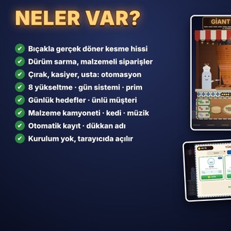 GIANT DÖNER – HTML5 DÖNERCİ İŞLETME OYUNU (KAYNAK KODLU)