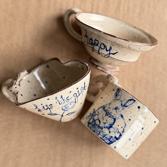 Vintage Rose Cup (bej)