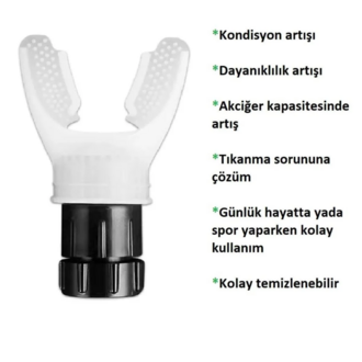 Breathmaximizer (Iron Lung) Nefes Egzersiz Aleti Kondisyon/Dayanıklılık Geliştirici (Beyaz)