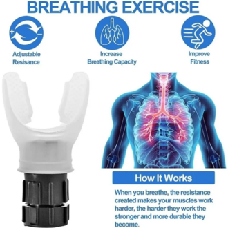 Breathmaximizer (Iron Lung) Nefes Egzersiz Aleti Kondisyon/Dayanıklılık Geliştirici (Beyaz)