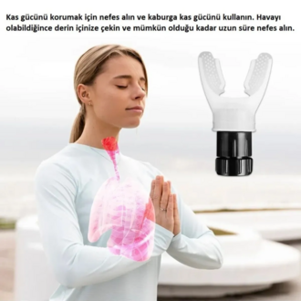 Breathmaximizer (Iron Lung) Nefes Egzersiz Aleti Kondisyon/Dayanıklılık Geliştirici (Beyaz)