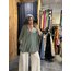 Tek Düğmeli Oversize Keten Bluz