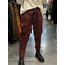 Bordo Mom Deri Pantolon