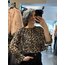 Leopar Taşlı Bluz