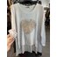 Kalp Detay Oversize Bluz