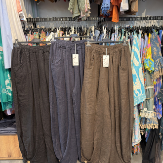 Ithal Keten Oversize Pantolon