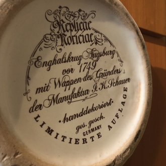 1749 Öncesi Augsburg Esintisi – Alman El Dekoru Sürahi