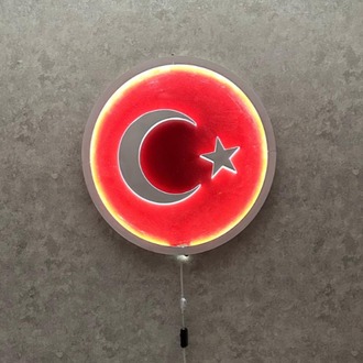 Işıkla Gelen Gurur - Kablolu LED Türk Bayrağı Tablosu