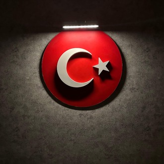  Işıkla Gelen Gurur - Şarjlı LED Türk Bayrağı Tablosu