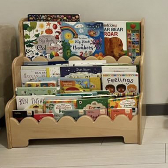 3 bölmeli montessori yer kitaplığı