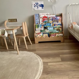 3 bölmeli montessori yer kitaplığı
