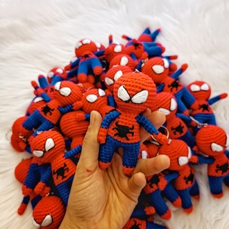Amigurumi Örgü Örümcek Adam Spider (SPIDER-MAN) Anahtarlık/Çanta Süsü