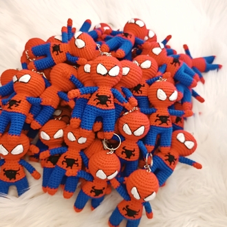 Amigurumi Örgü Örümcek Adam Spider (SPIDER-MAN) Anahtarlık/Çanta Süsü