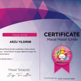 Masal Anne Katılım Sertifikası 