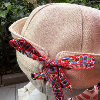 Beige Wool Sailor Hat