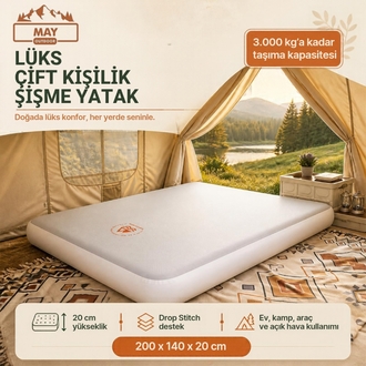 Çift Kişilik Şişme Yatak 200x140x20 cm