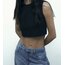 KOLSUZ SİYAH CROP