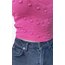 Pembe Triko Crop Bluz
