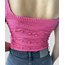 Pembe Triko Crop Bluz