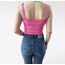 Pembe Triko Crop Bluz