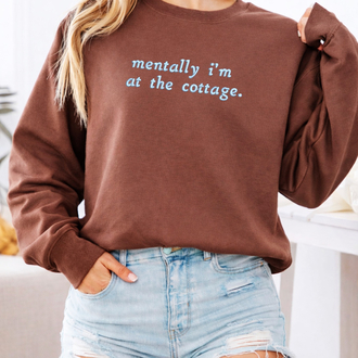 Mentally Cottage Nakışlı Sweatshirt